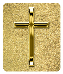 Gold Single Cross Shimmer Gold